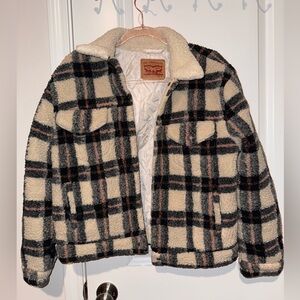 Plaid Sherpa Jacket